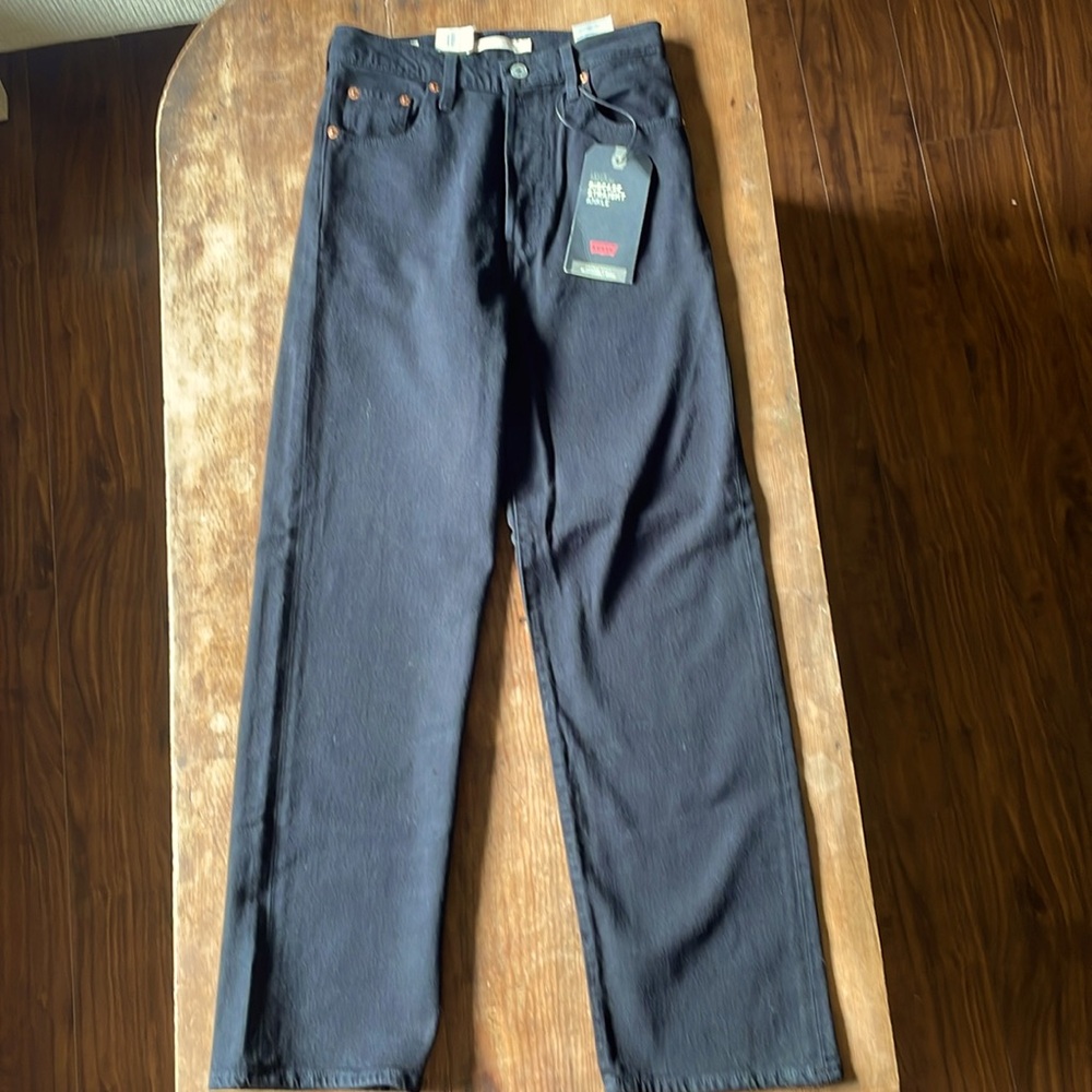 Levi’s ribcage straight ankle black jeans